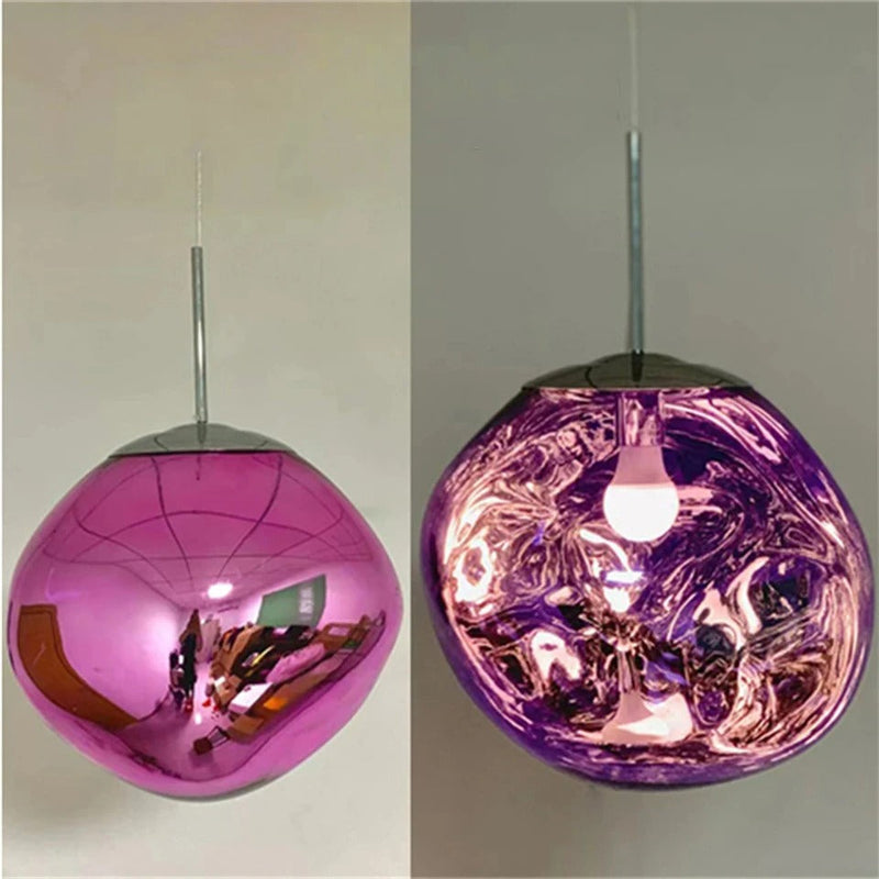 Conjunto Completo Lustre Pendente Moderno Luxuoso Lava Macaron Nórdico