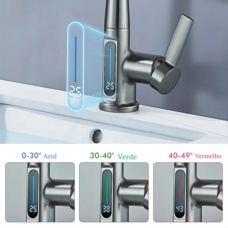 Torneira Para Banheiro Monocomando Digital Cascata