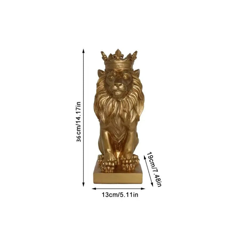 Estatueta Decorativa Leão Imperador