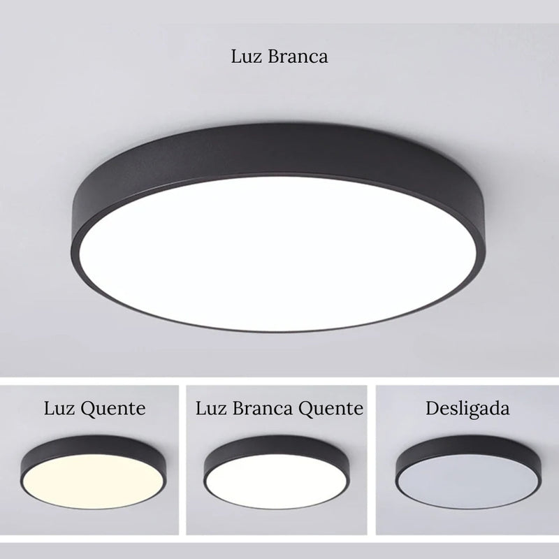 Plafon Sobrepor Led Nórdico Royale