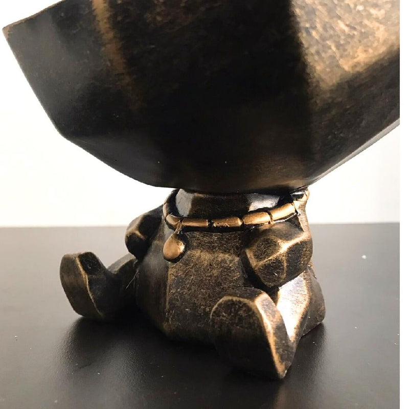 Estatueta Decorativa Bulldog Francês Porta Itens