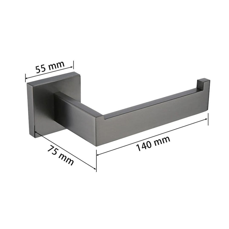 Kit Acessórios Para Banheiro Completo 5 Peças Inox Toalheiro De Banheiro Grafite Escovado