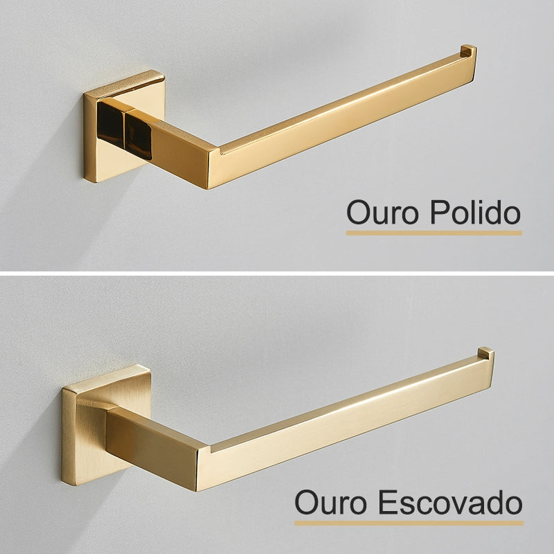 Porta Toalha Rosto Para Banheiro 26cm Quadrado Inox
