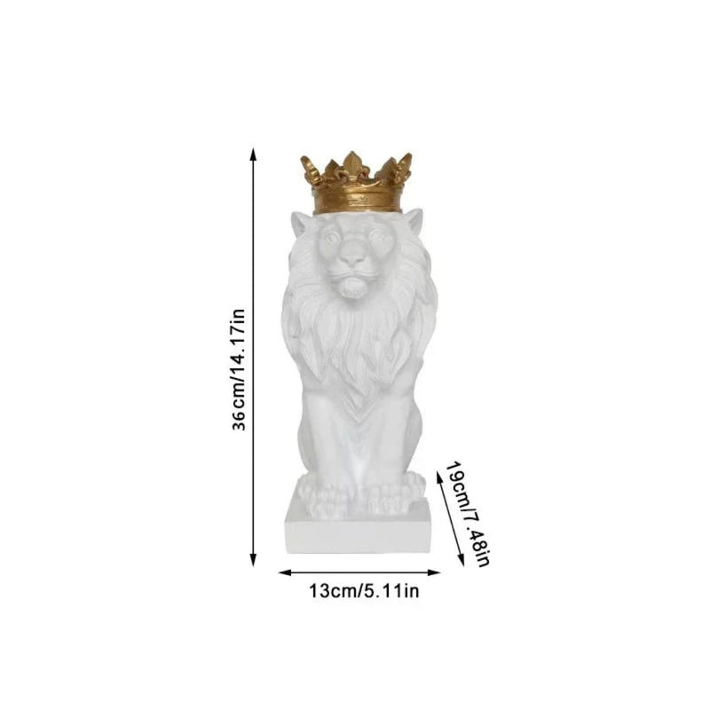 Estatueta Decorativa Leão Imperador