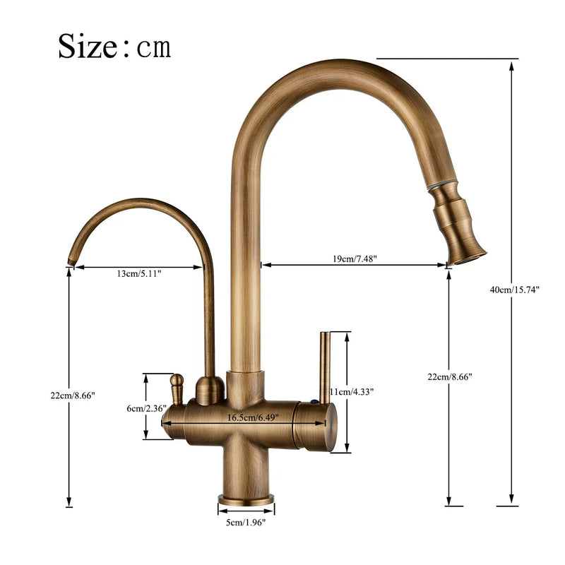 Torneira Com Filtro Para Cozinha Monocomando Com Jato Extensível Modelo Mistral