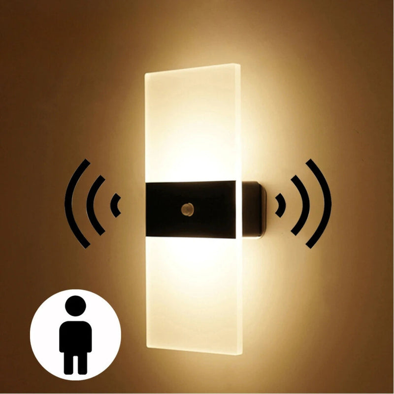 Arandela De Parede Transparente Com Sensor De Movimento