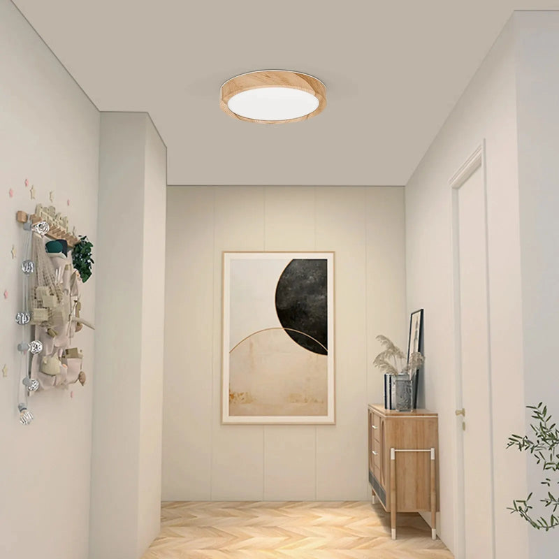 Plafon De Teto Led Sobrepor Estilo Amadeirado