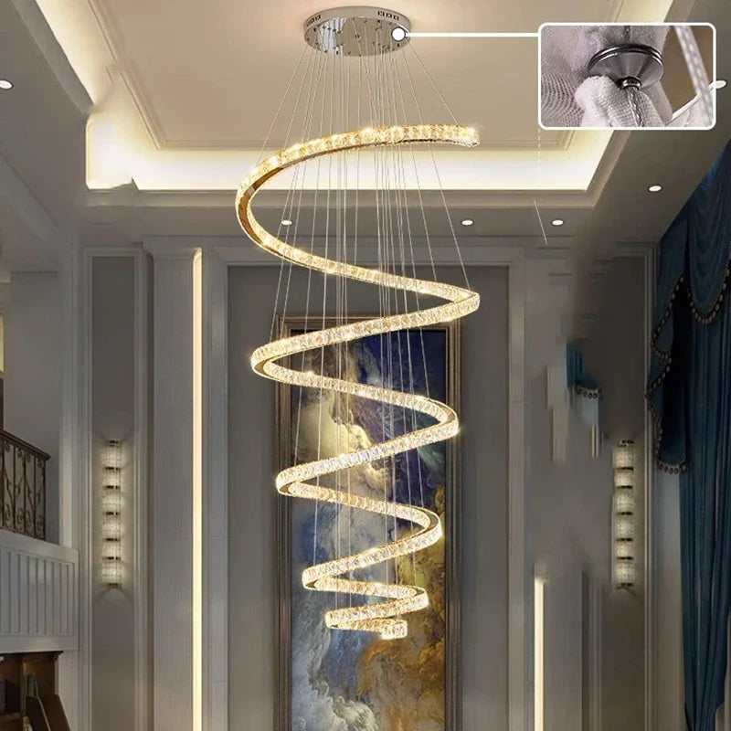 Lustre Circular Cristal Moderno Pendente Para Sala De Jantar