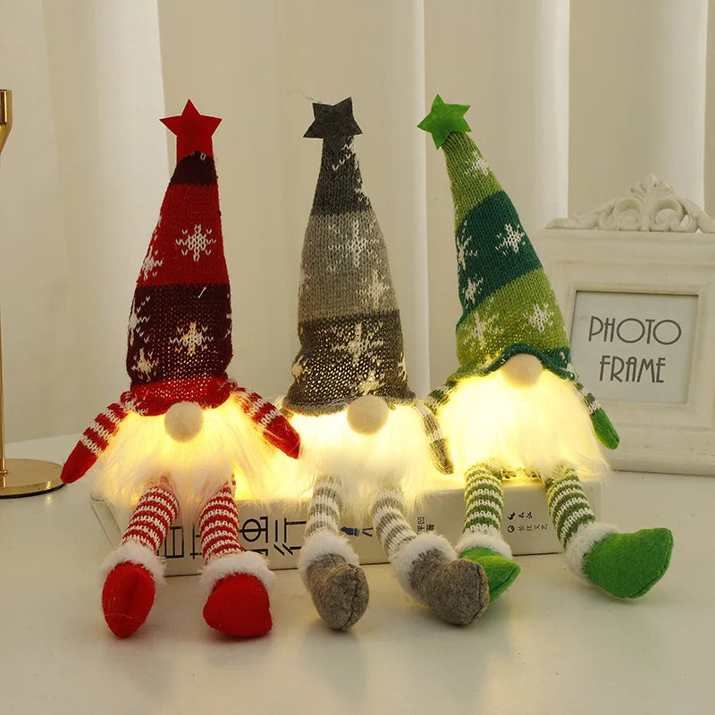 Decoração De Natal Gnomos Pernas Longas Enfeites Natalinos