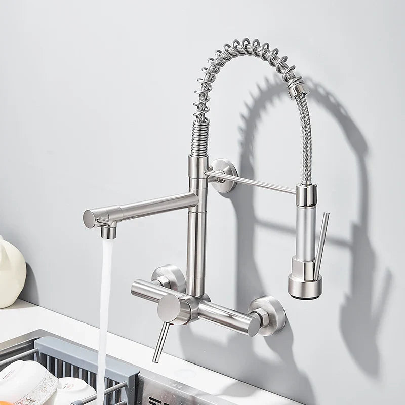 Torneira De Parede Para Cozinha Misturador Modelo Pull Out