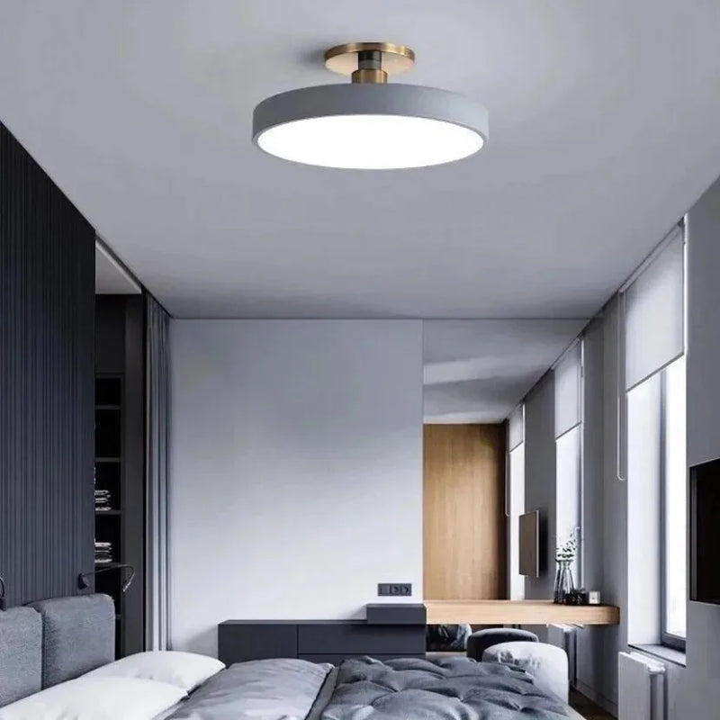 Plafon De Led Redondo Sobrepor Modelo Nódico