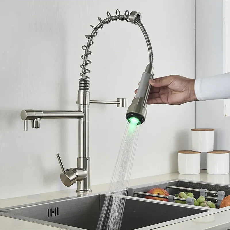 Torneira Para Cozinha Gourmet Monocomando Com LED Safira