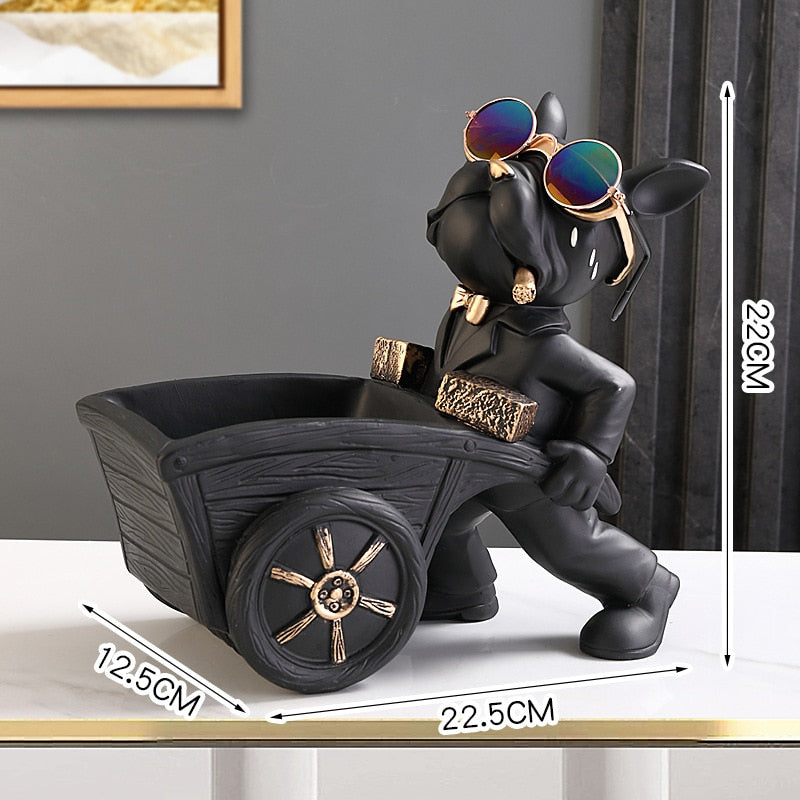 Escultura Decorativa Bulldog Francês Decorativo