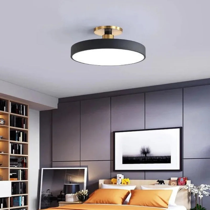 Plafon De Led Redondo Sobrepor Modelo Nódico