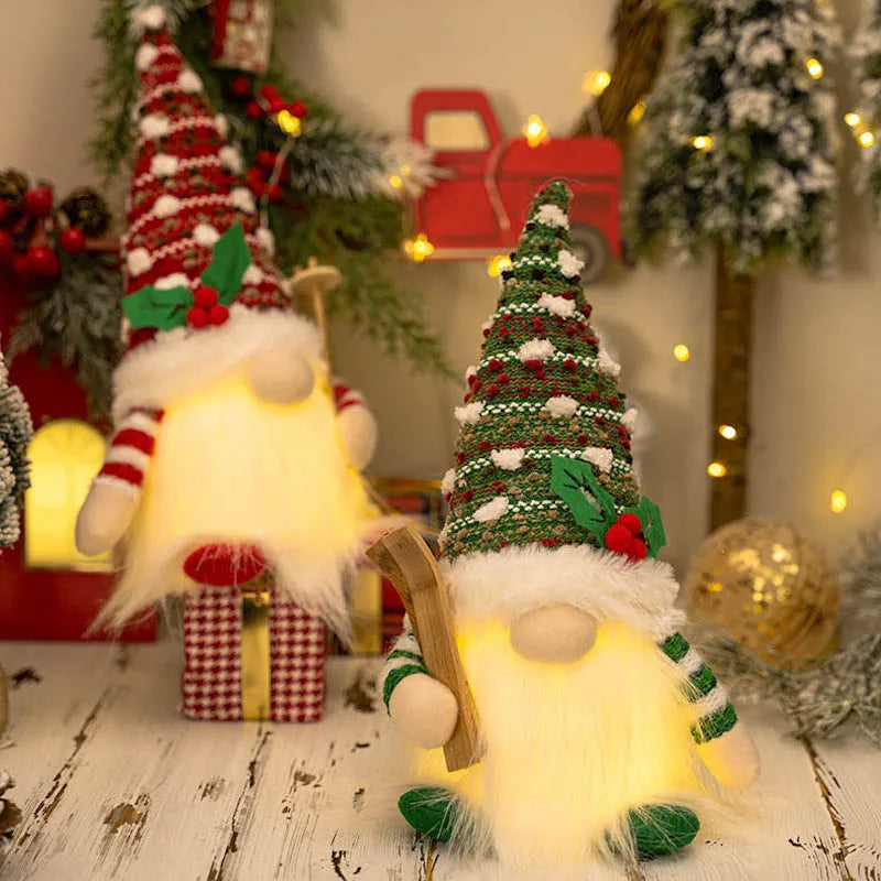 Decoração De Natal Elfos Luminosos Enfeites Natalinos