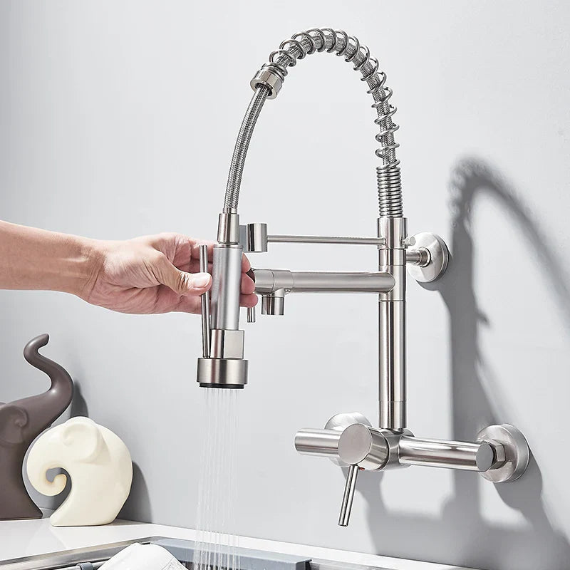 Torneira De Parede Para Cozinha Misturador Modelo Pull Out
