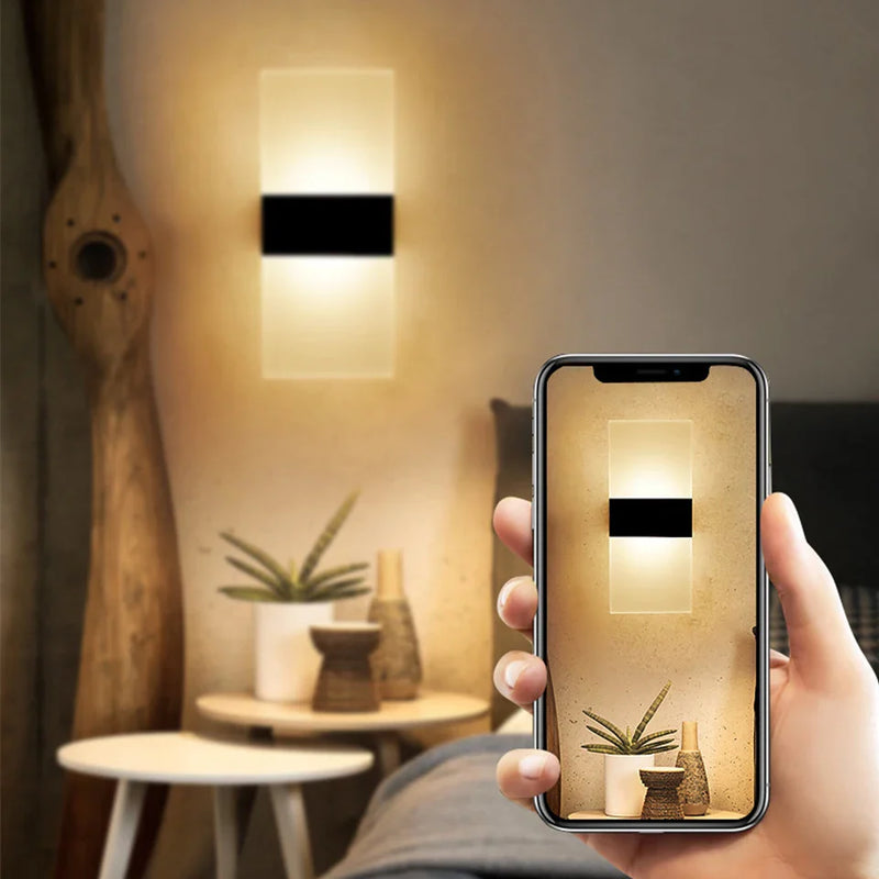Arandela De Parede Transparente Com Sensor De Movimento