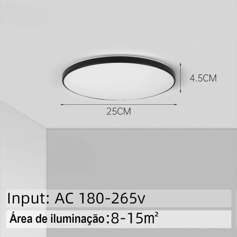Luminária de Teto Plafon Led Sobrepor Redondo Moderno