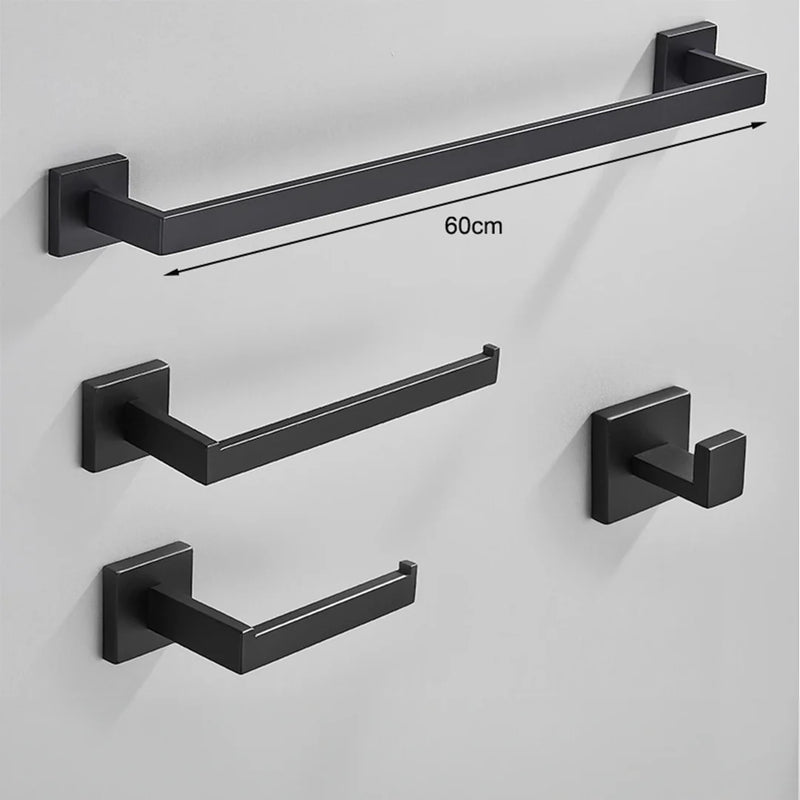 Kit Acessórios Para Banheiro Completo 4 Peças Inox 40/60cm Toalheiro De Banheiro Dourado Escovado