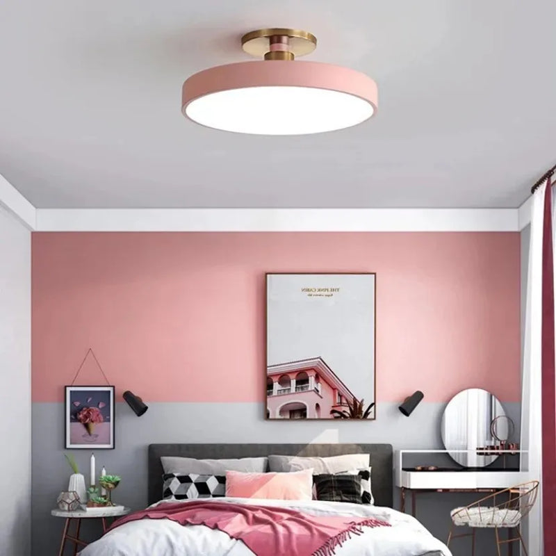 Plafon De Led Redondo Sobrepor Modelo Nódico