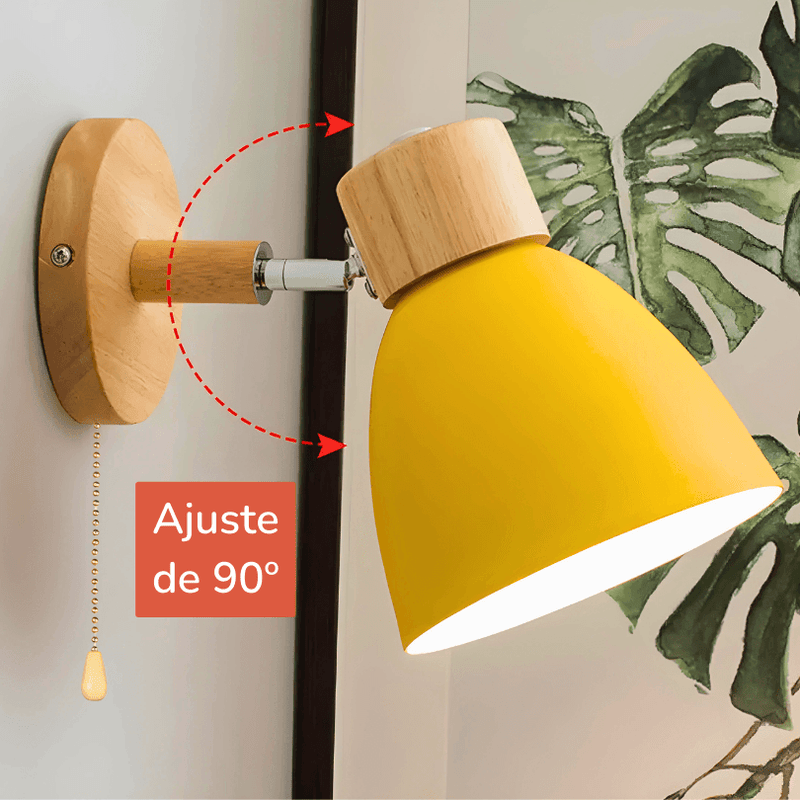 Arandela Articulada de Parede Interna Wooden