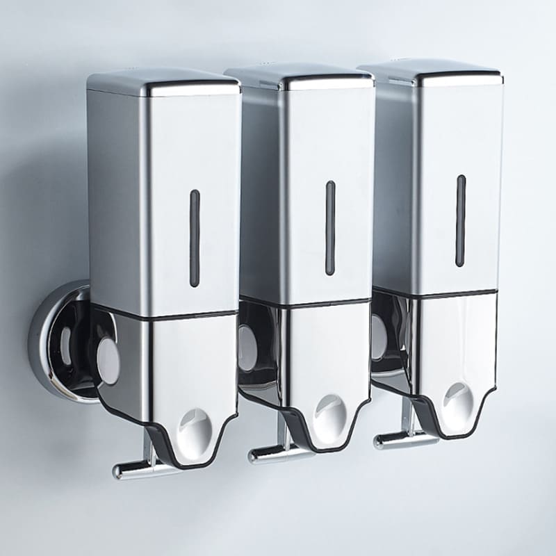 Dispenser de Sabonete Líquido Parede Shampoo Condicionador Quadrado