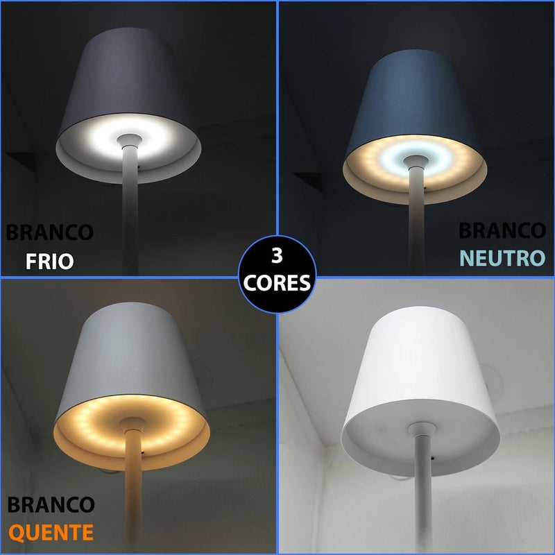 Luminária de Mesa Luminária Sem Fio Dimerizável