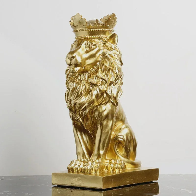 Estatueta Decorativa Leão Imperador