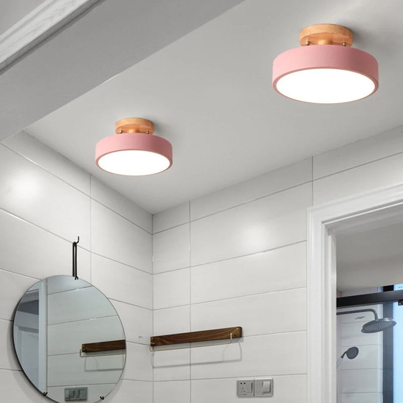 Luminária de Teto Plafon Redondo Led Estilo Nórdico