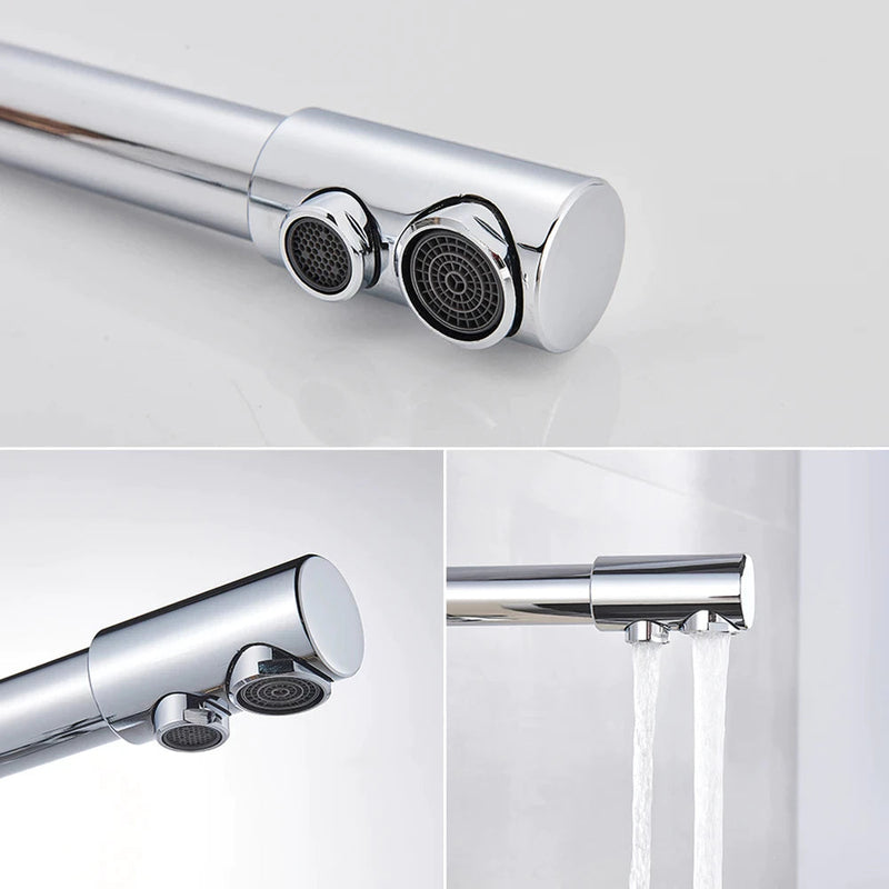 Torneira Gourmet Para Cozinha Com Filtro Modelo Duplo Comando Modelo Giratória
