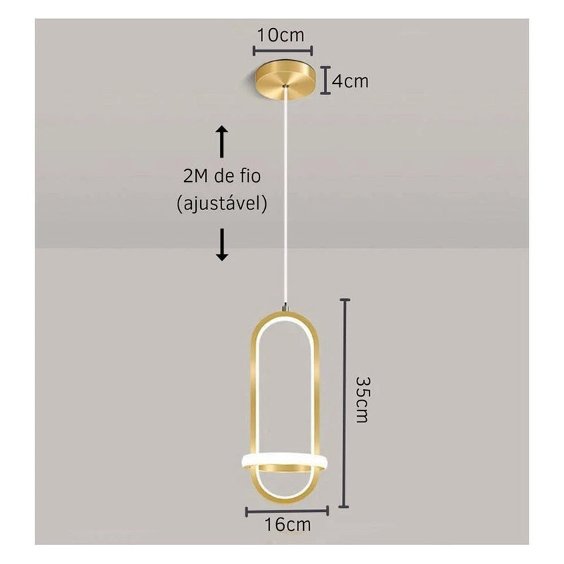 Luminária Pendente Nórdico Contemporâneo