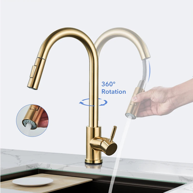 Torneira Monocomando Para Cozinha Com Rotação 360