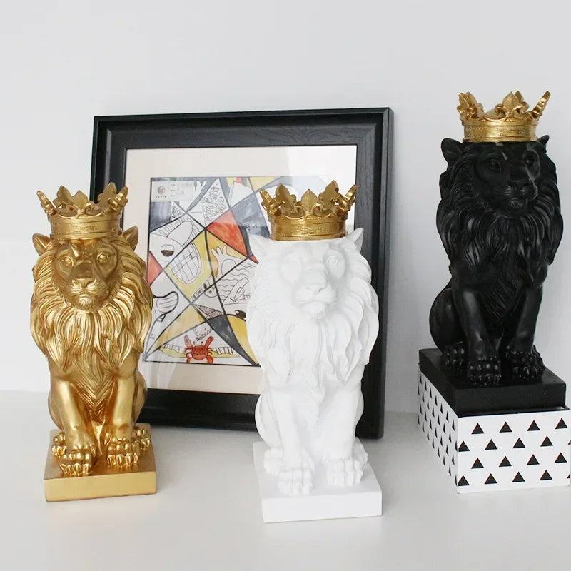 Estatueta Decorativa Leão Imperador