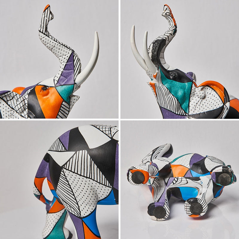 Estatuetas Decorativas Elefantes Abstratos