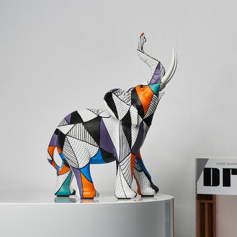 Estatuetas Decorativas Elefantes Abstratos
