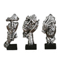 Estatuetas Decorativas Faces Abstratas 3 Peças
