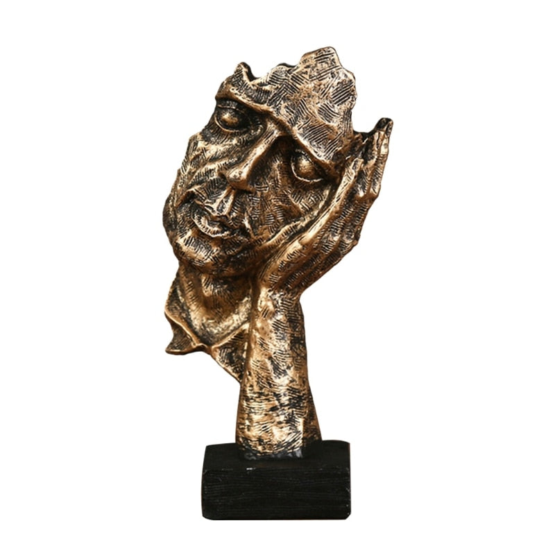Estatuetas Decorativas Faces Abstratas 3 Peças