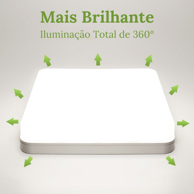 Luminária De Teto Plafon Quadrado LED Bivolt