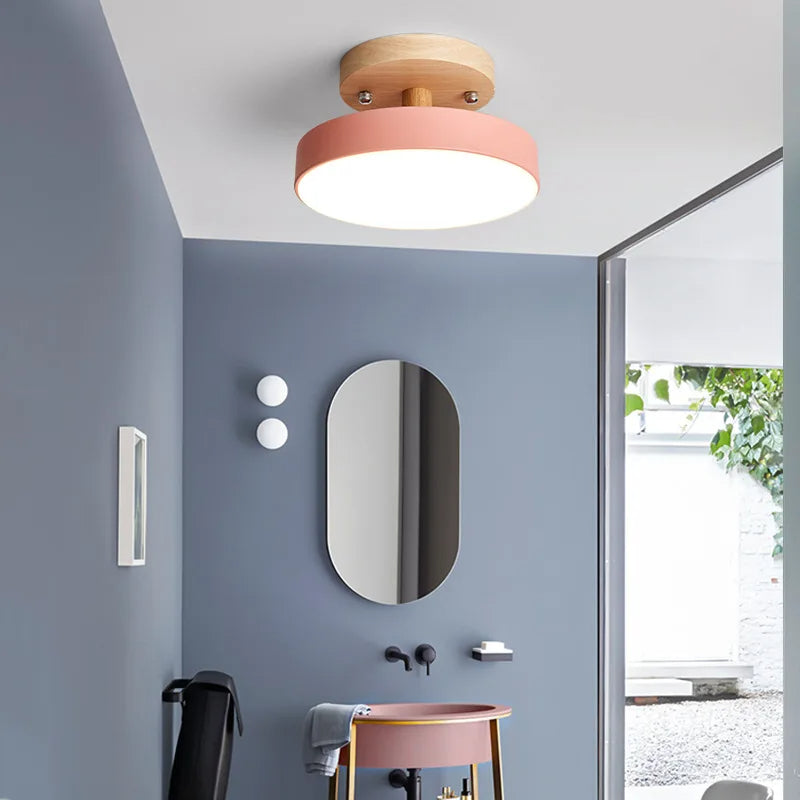 Luminária de Teto Plafon Redondo Led Estilo Nórdico