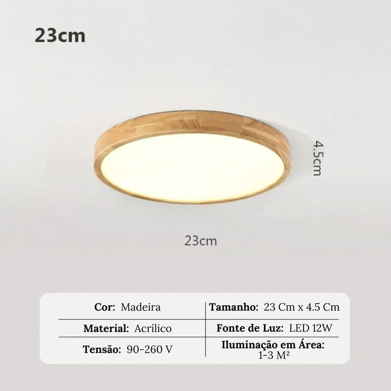 Luminária de Teto Plafon Redondo Led Moderno