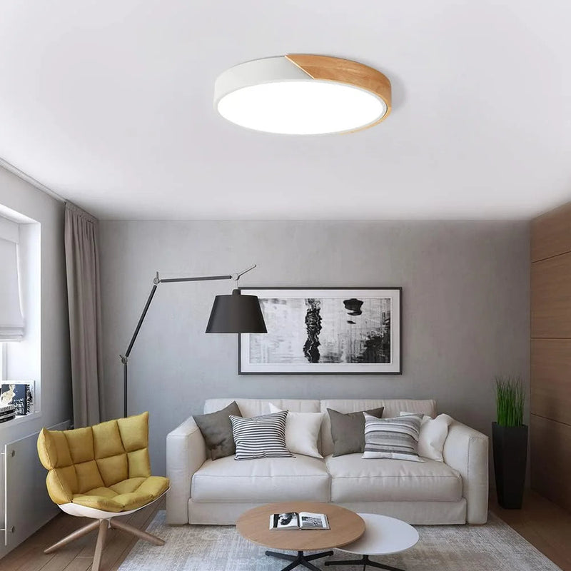 Luminária de Teto Plafon Redondo LED Estilo Nórdico