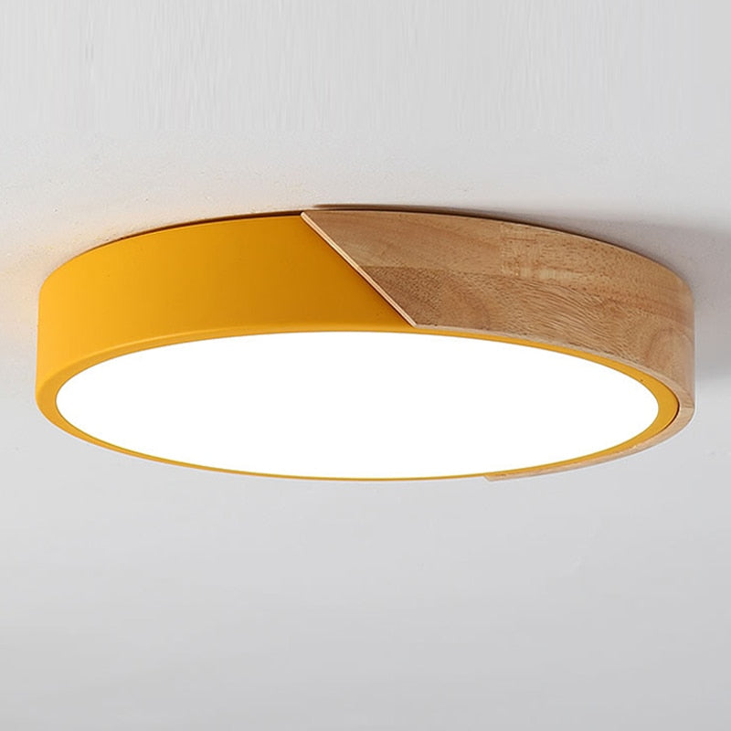 Luminária de Teto Plafon Redondo LED Estilo Nórdico