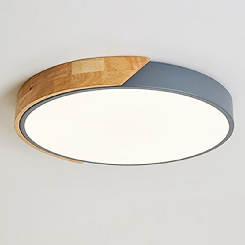 Luminária de Teto Plafon Redondo LED Estilo Nórdico