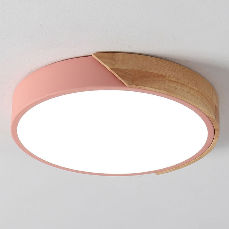 Luminária de Teto Plafon Redondo LED Estilo Nórdico
