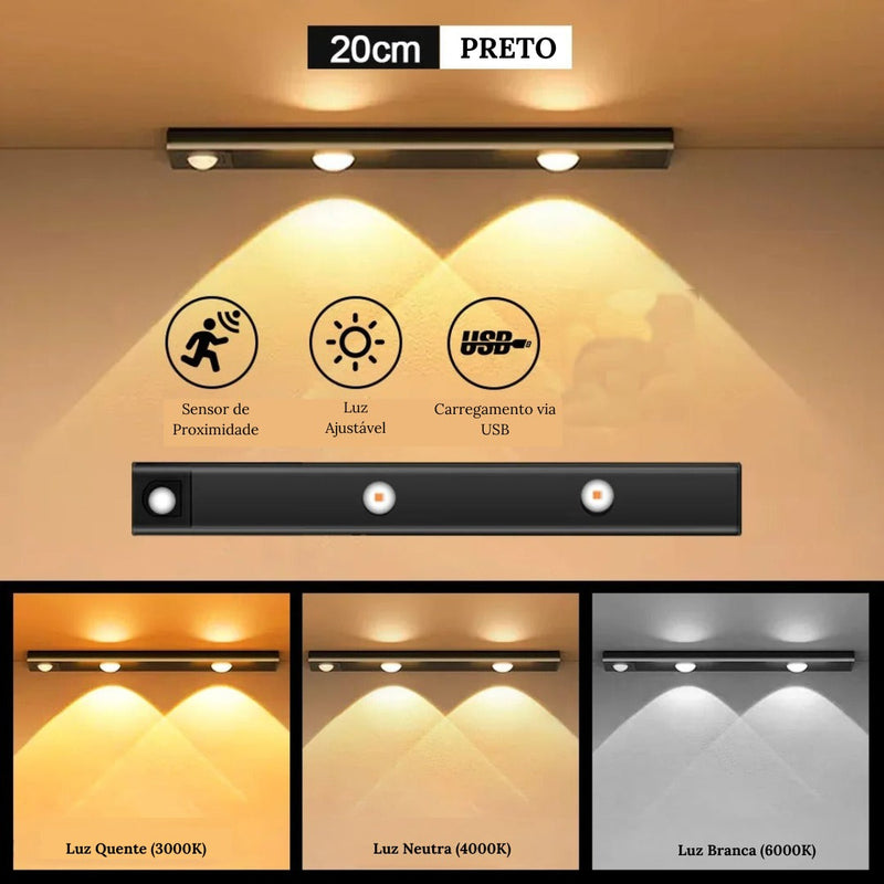 Luminária LED com Sensor [ESTOQUE LIMITADO]
