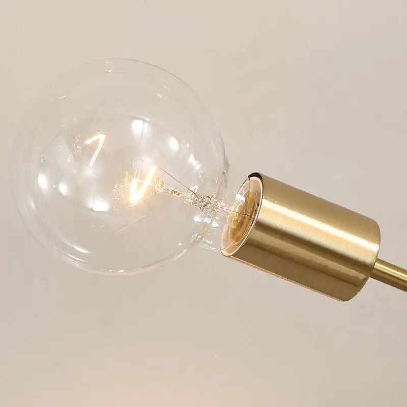 Lustre Para Sala Moderno Dourado 6 Lâmpadas