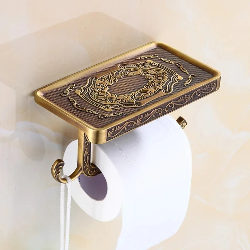 Suporte De Papel Higiênico De Parede Gold