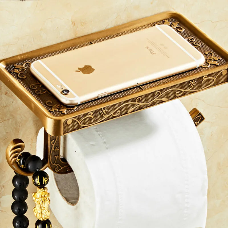 Suporte De Papel Higiênico De Parede Gold