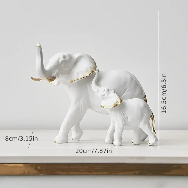 Estatueta Decorativa Elefantes Amorosos 2 Peças